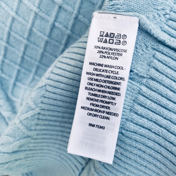 Ruby Moon Light Blue Crop Sweater - Picture 7 of 11